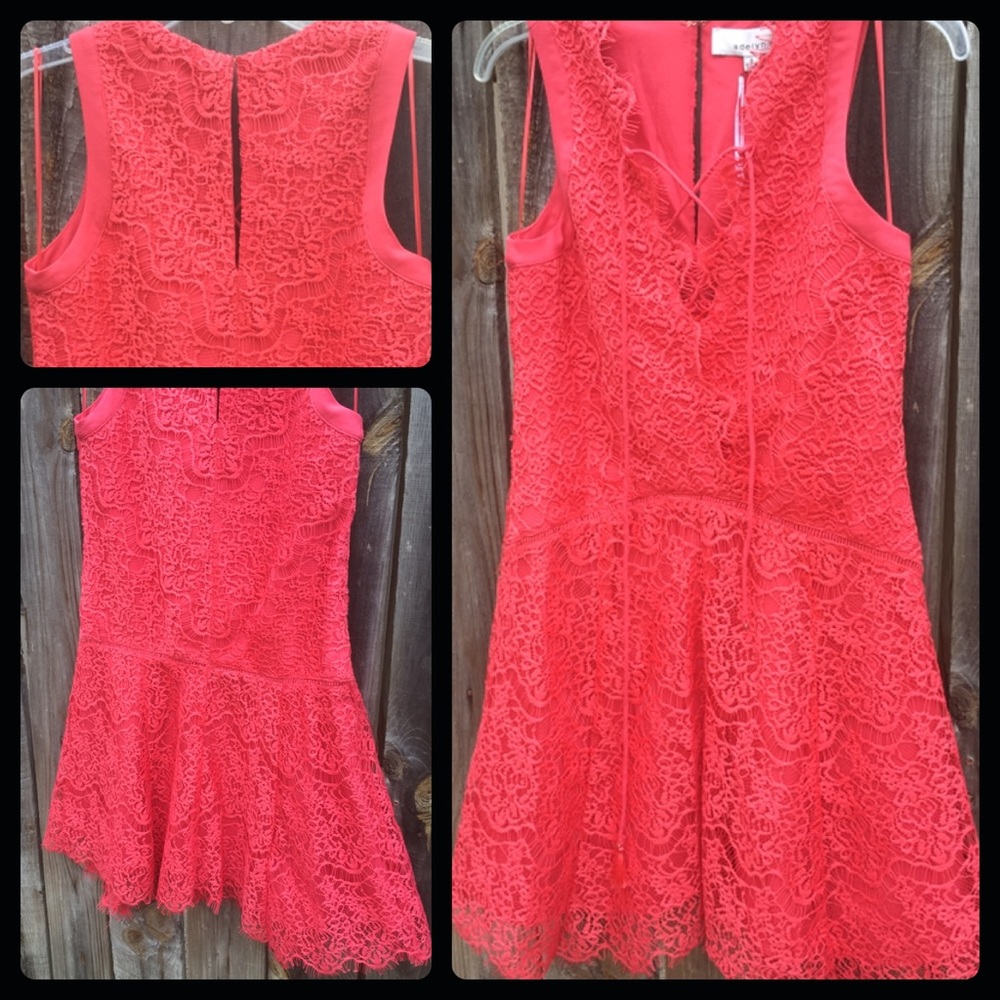 Adelyn Rae Pink Lace Mini Dress